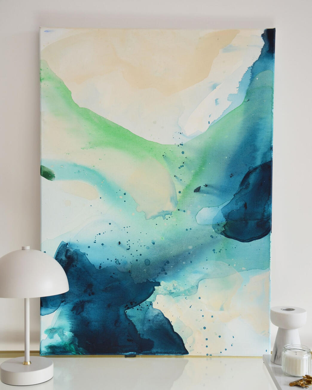 #018, 50x70cm, akryl i pastel na płótnie bawełnianym