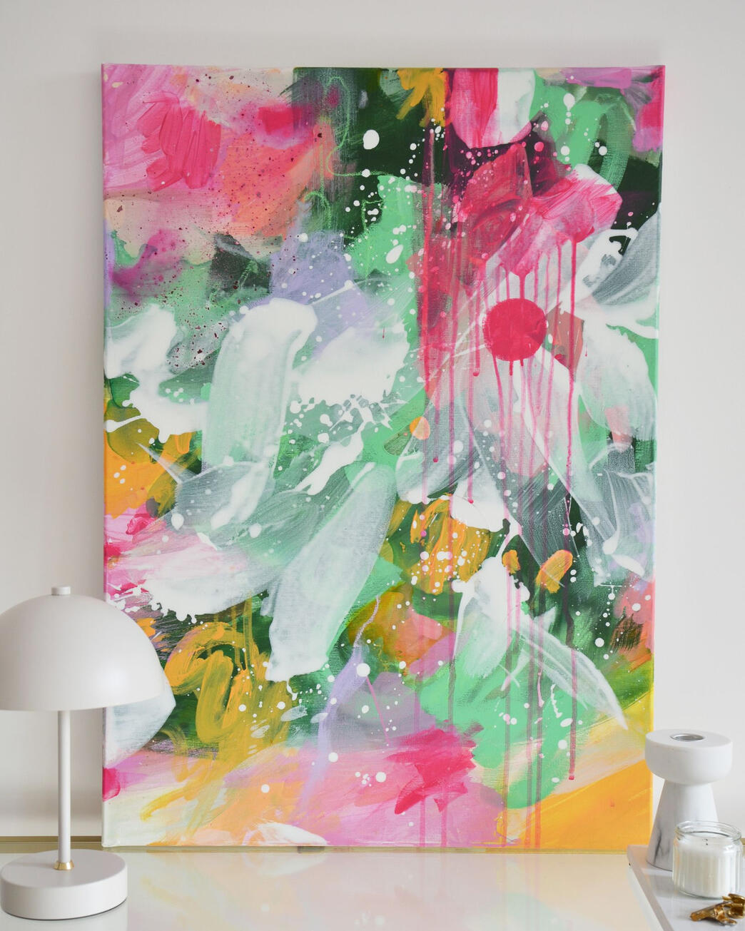 #025-30, 50x70cm, akryl i pastel na płótnie bawełnianym