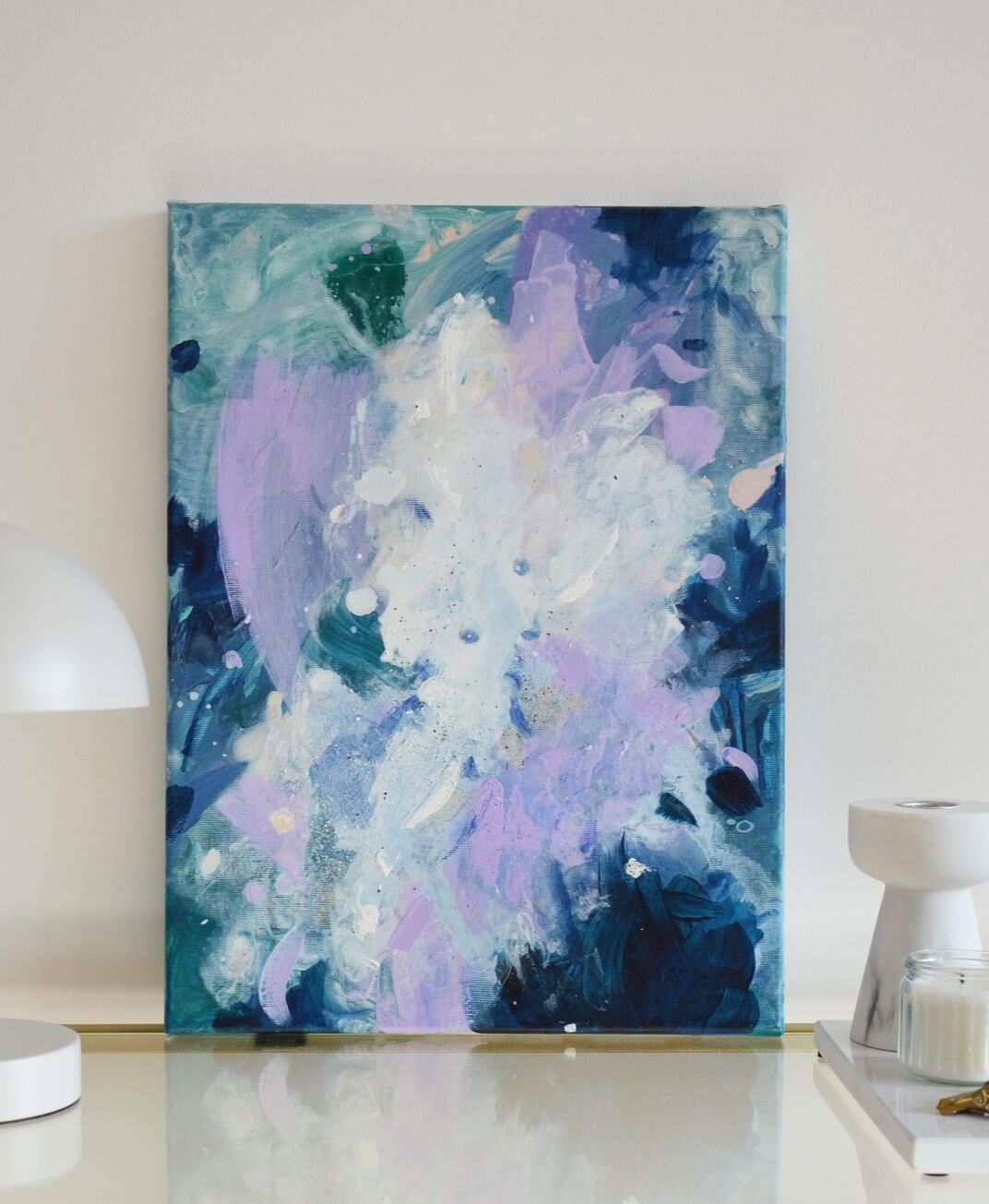 #022, 30x40cm, akryl i pastel na płótnie bawełnianym (2100zł)